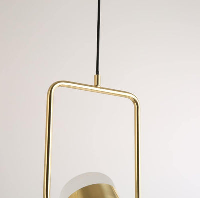 Lirael Pendant Lamp Adjustable Glass with Brass