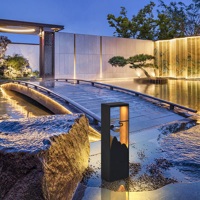 Zen Rustic Acrylic Outdoor Light