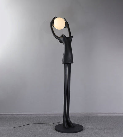 Lynorel Figurative Black Floor Lamp