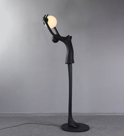 Lynorel Figurative Black Floor Lamp