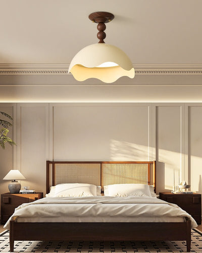 Solwick Scallop Flush Mount Ceiling Light