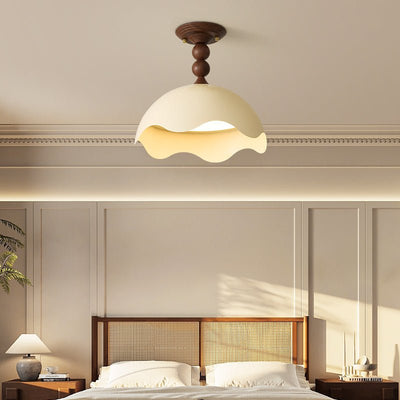Solwick Scallop Flush Mount Ceiling Light