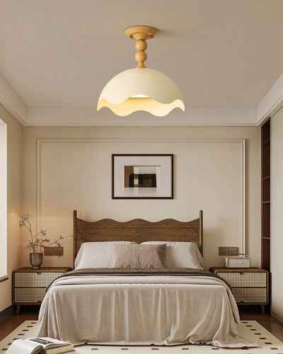 Solwick Scallop Flush Mount Ceiling Light