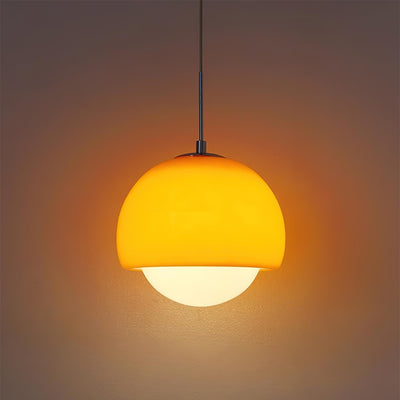 Pendant Light Glass Globe Retro Modern Style Colorful Soft Illumination - Neutral Decor