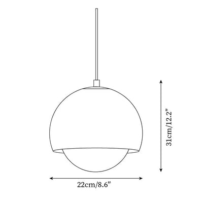 Pendant Light Glass Globe Retro Modern Style Colorful Soft Illumination - Neutral Decor