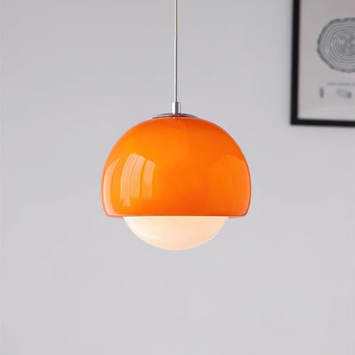 Pendant Light Glass Globe Retro Modern Style Colorful Soft Illumination - Neutral Decor