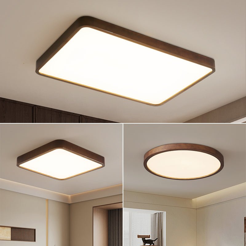 Rinirel Modern Minimalist Rectangular Wood Ceiling Light