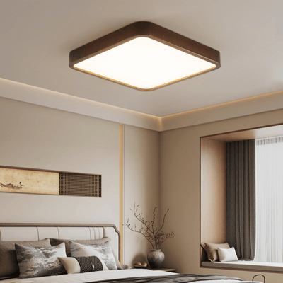 Rinirel Modern Minimalist Rectangular Wood Ceiling Light