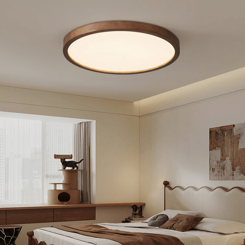 Rinirel Modern Minimalist Rectangular Wood Ceiling Light