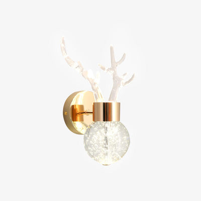 Cexi Postmodern Luxury Deer Crystal Wall Lamp