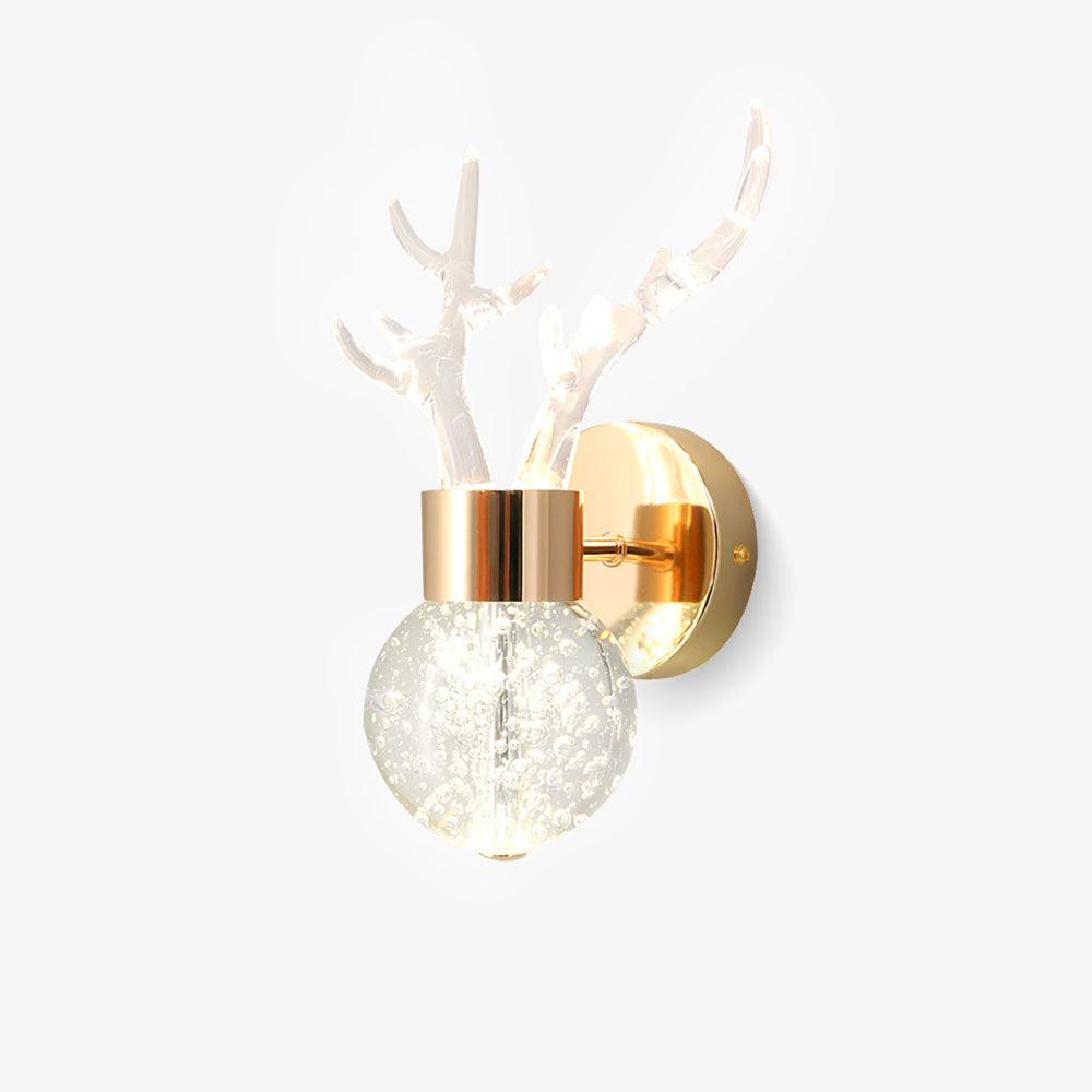 Cexi Postmodern Luxury Deer Crystal Wall Lamp