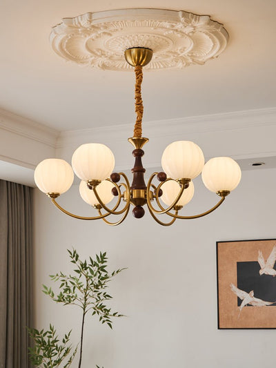 Omirara Traditional Elegance Vintage Wood Chandelier
