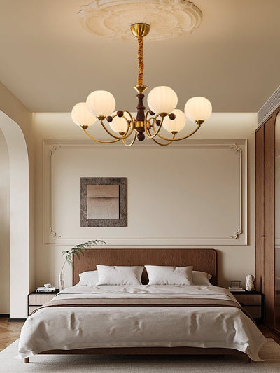 Omirara Traditional Elegance Vintage Wood Chandelier