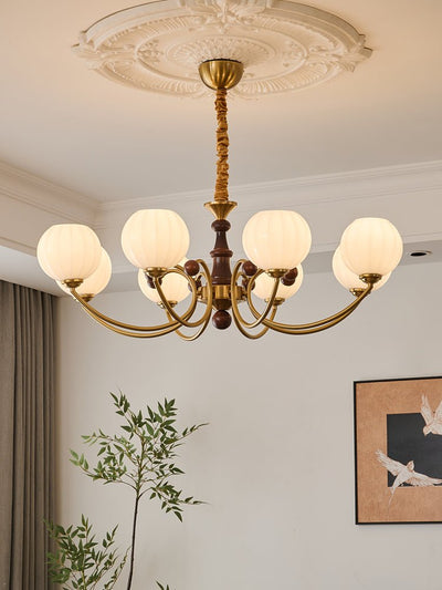 Omirara Traditional Elegance Vintage Wood Chandelier