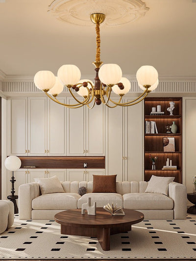 Omirara Traditional Elegance Vintage Wood Chandelier