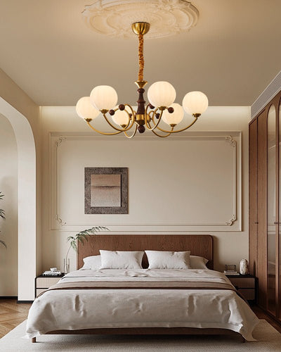 Omirara Traditional Elegance Vintage Wood Chandelier