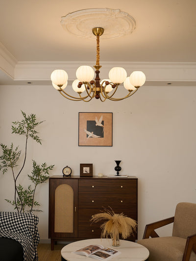 Omirara Traditional Elegance Vintage Wood Chandelier
