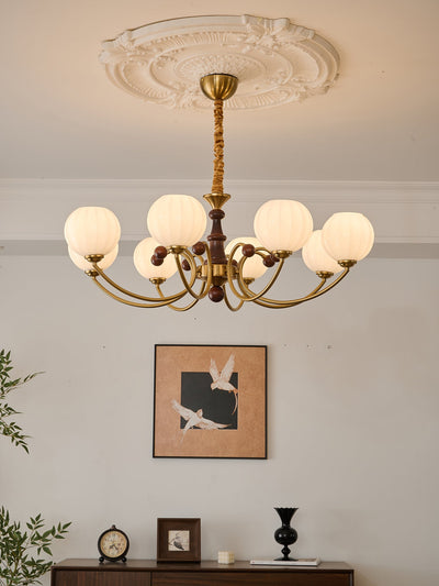 Omirara Traditional Elegance Vintage Wood Chandelier