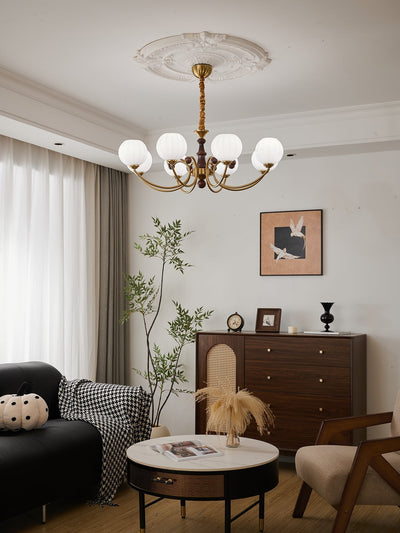 Omirara Traditional Elegance Vintage Wood Chandelier