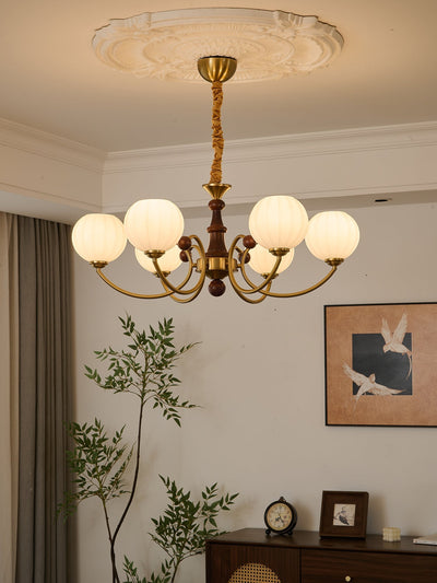 Omirara Traditional Elegance Vintage Wood Chandelier