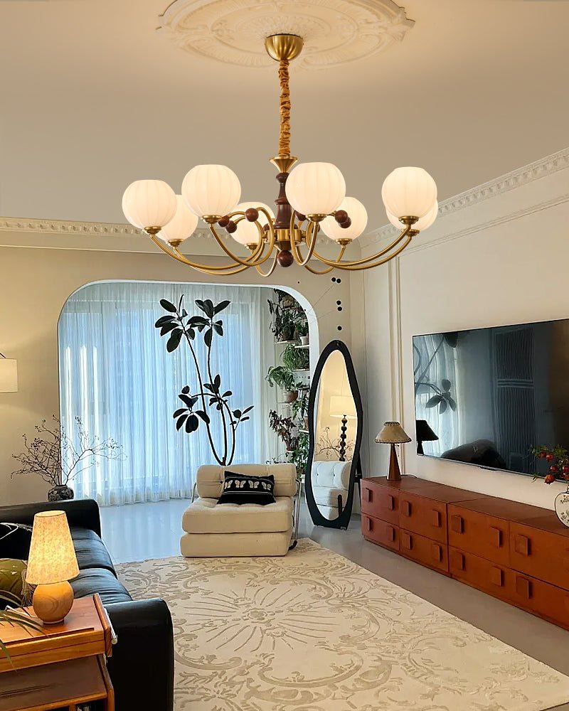 Omirara Traditional Elegance Vintage Wood Chandelier