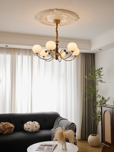 Omirara Traditional Elegance Vintage Wood Chandelier