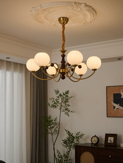Omirara Traditional Elegance Vintage Wood Chandelier