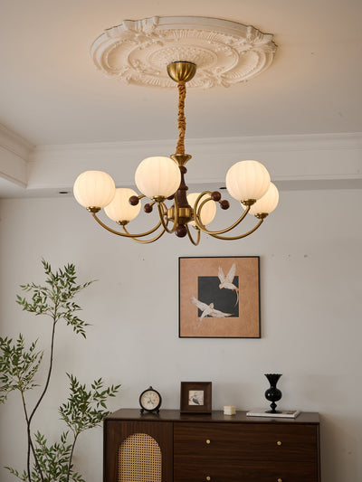 Omirara Traditional Elegance Vintage Wood Chandelier