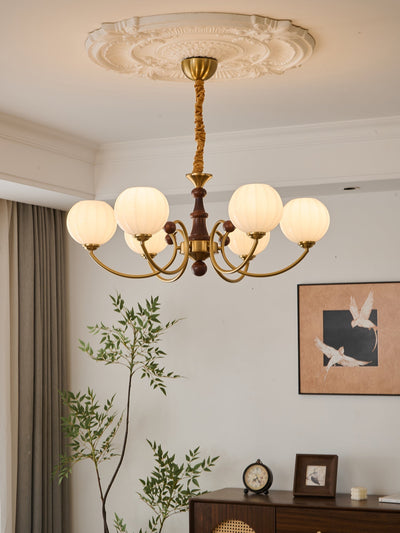 Omirara Traditional Elegance Vintage Wood Chandelier