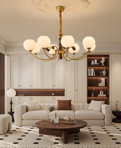 Omirara Traditional Elegance Vintage Wood Chandelier