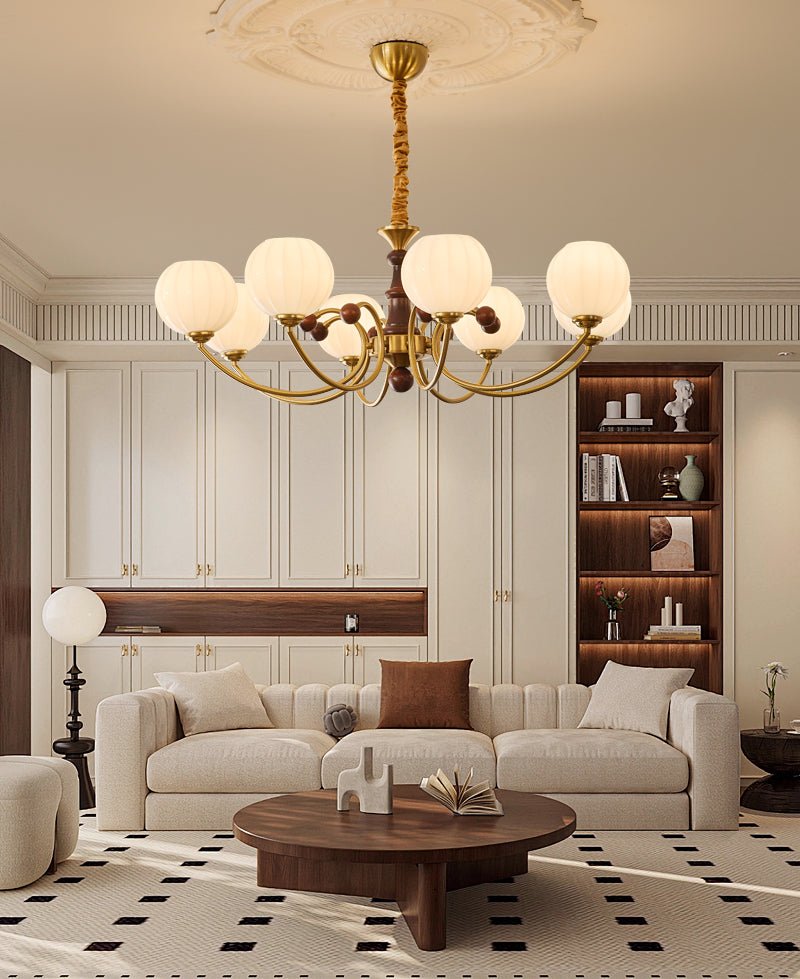 Omirara Traditional Elegance Vintage Wood Chandelier