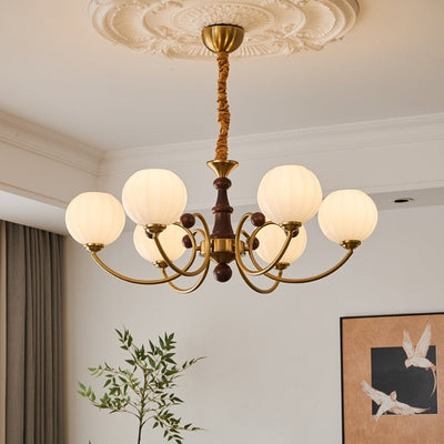 Omirara Traditional Elegance Vintage Wood Chandelier