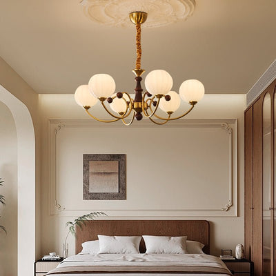 Omirara Traditional Elegance Vintage Wood Chandelier