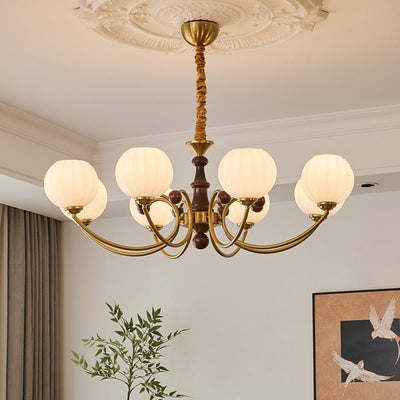 Omirara Traditional Elegance Vintage Wood Chandelier