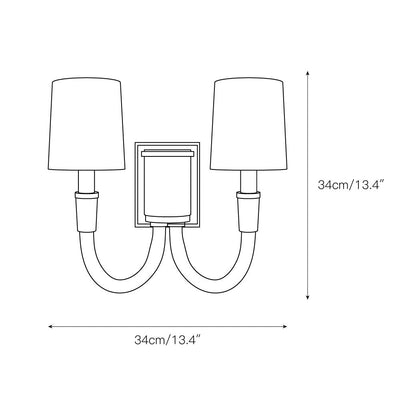 Etalarae Modern Minimalist Crystal Fabric Wall Lamp - Neutral Decor