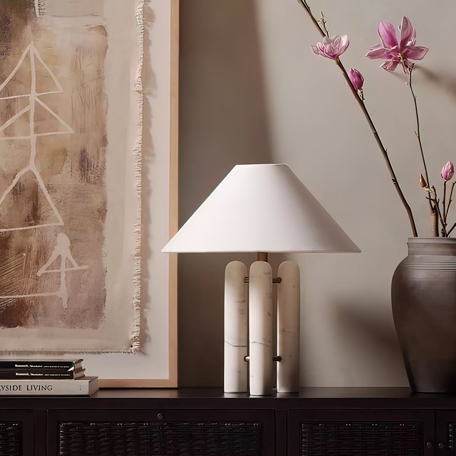Trio Marble Modern Table Lamp