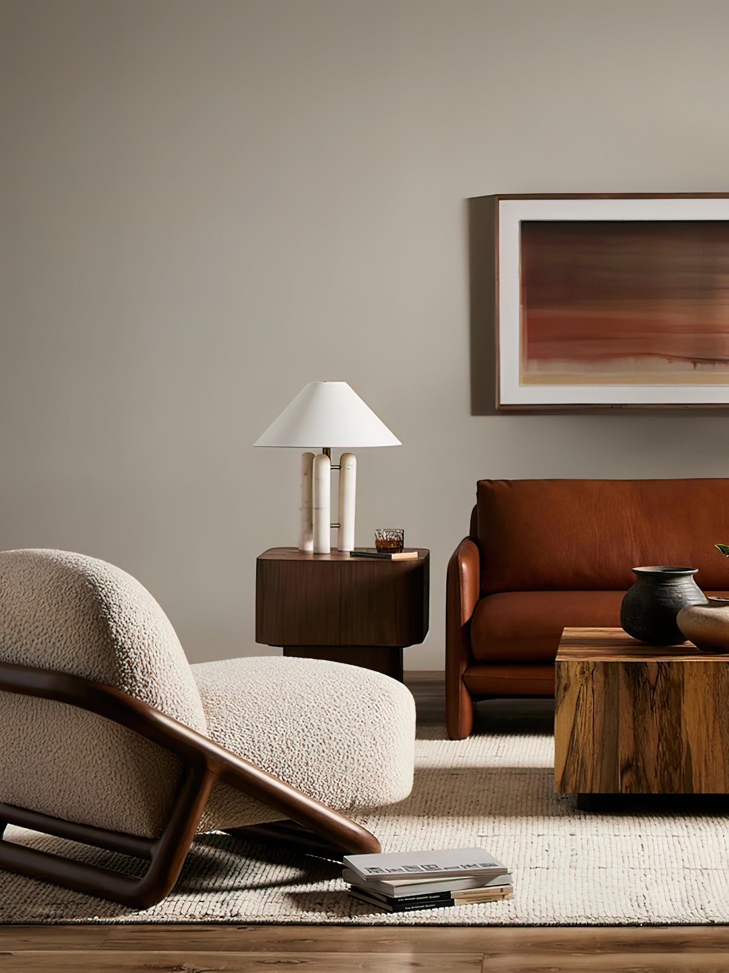 Trio Marble Modern Table Lamp