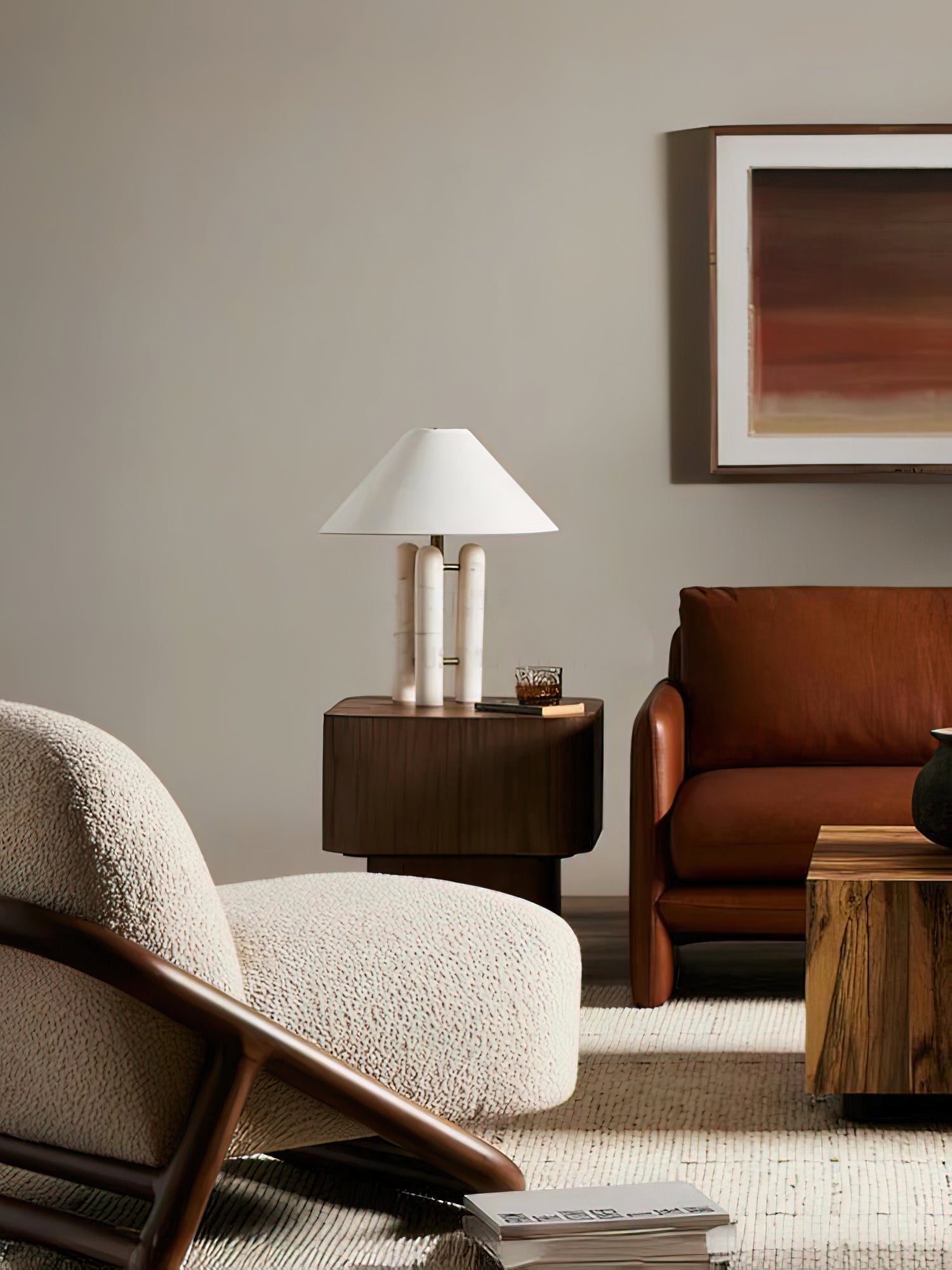 Trio Marble Modern Table Lamp