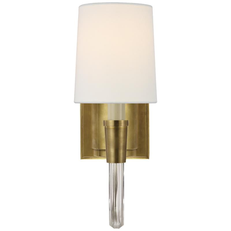 Etalarae Modern Minimalist Crystal Fabric Wall Lamp - Neutral Decor