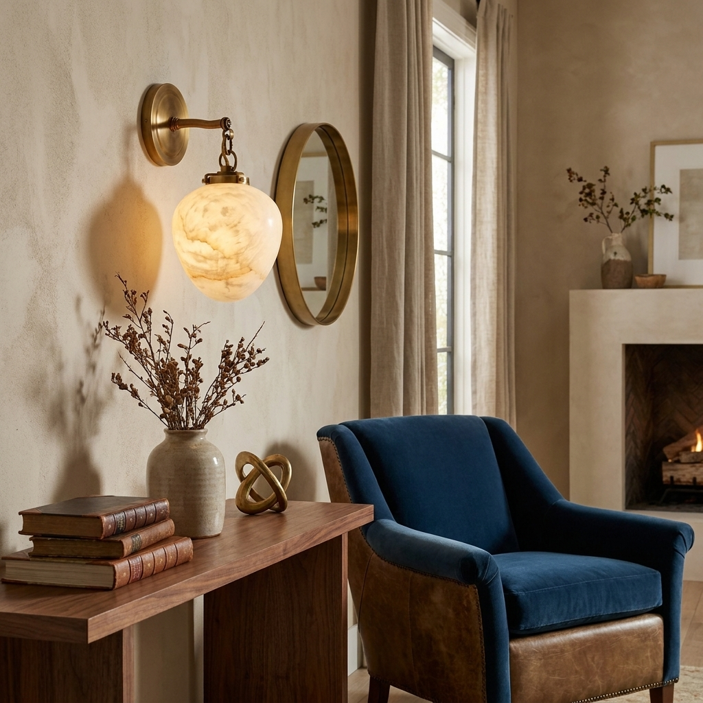 Pemberhurst Alabaster Wall Sconce