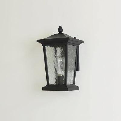 Edwin Birdcage Elegance Glass Outdoor Wall Lamp