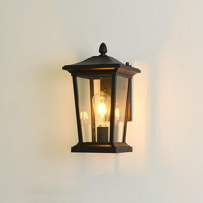 Edwin Birdcage Elegance Glass Outdoor Wall Lamp