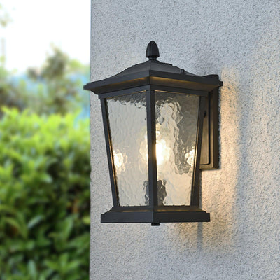 Edwin Birdcage Elegance Glass Outdoor Wall Lamp