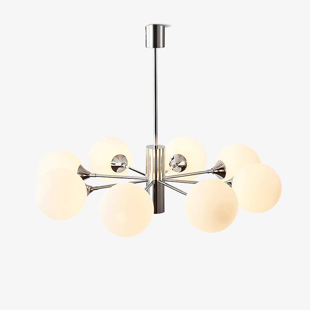 Eirivaria Chandelier Chrome Glass Globe