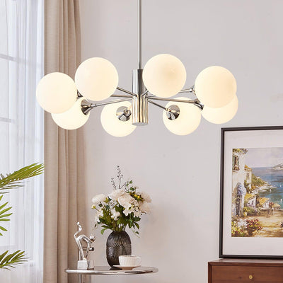 Eirivaria Chandelier Chrome Glass Globe