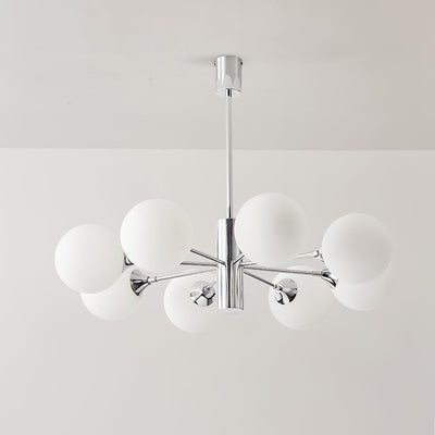 Eirivaria Chandelier Chrome Glass Globe