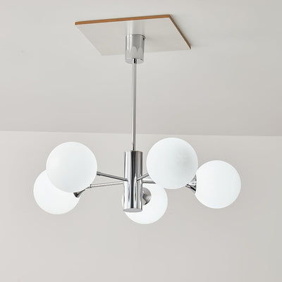 Eirivaria Chandelier Chrome Glass Globe