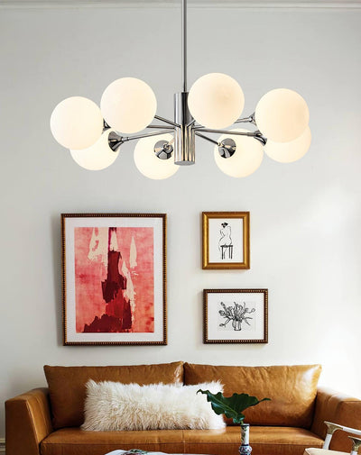 Eirivaria Chandelier Chrome Glass Globe