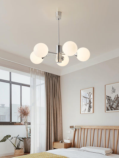 Eirivaria Chandelier Chrome Glass Globe