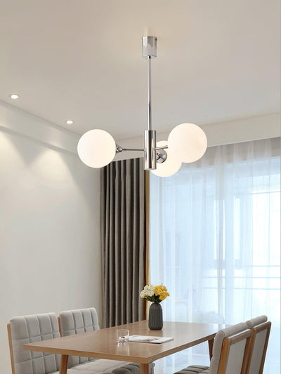 Eirivaria Chandelier Chrome Glass Globe